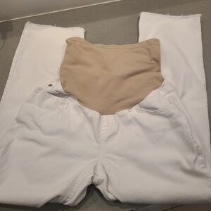 Motherhiid White Maternity Jeans